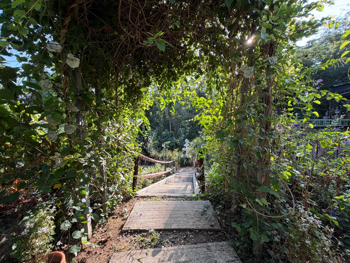 Garden pathway at San Jose Cabins in Metro Tagaytay