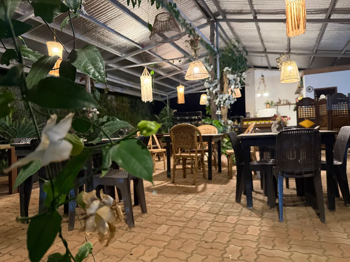 Large open-air dining area at San Jose Cabins