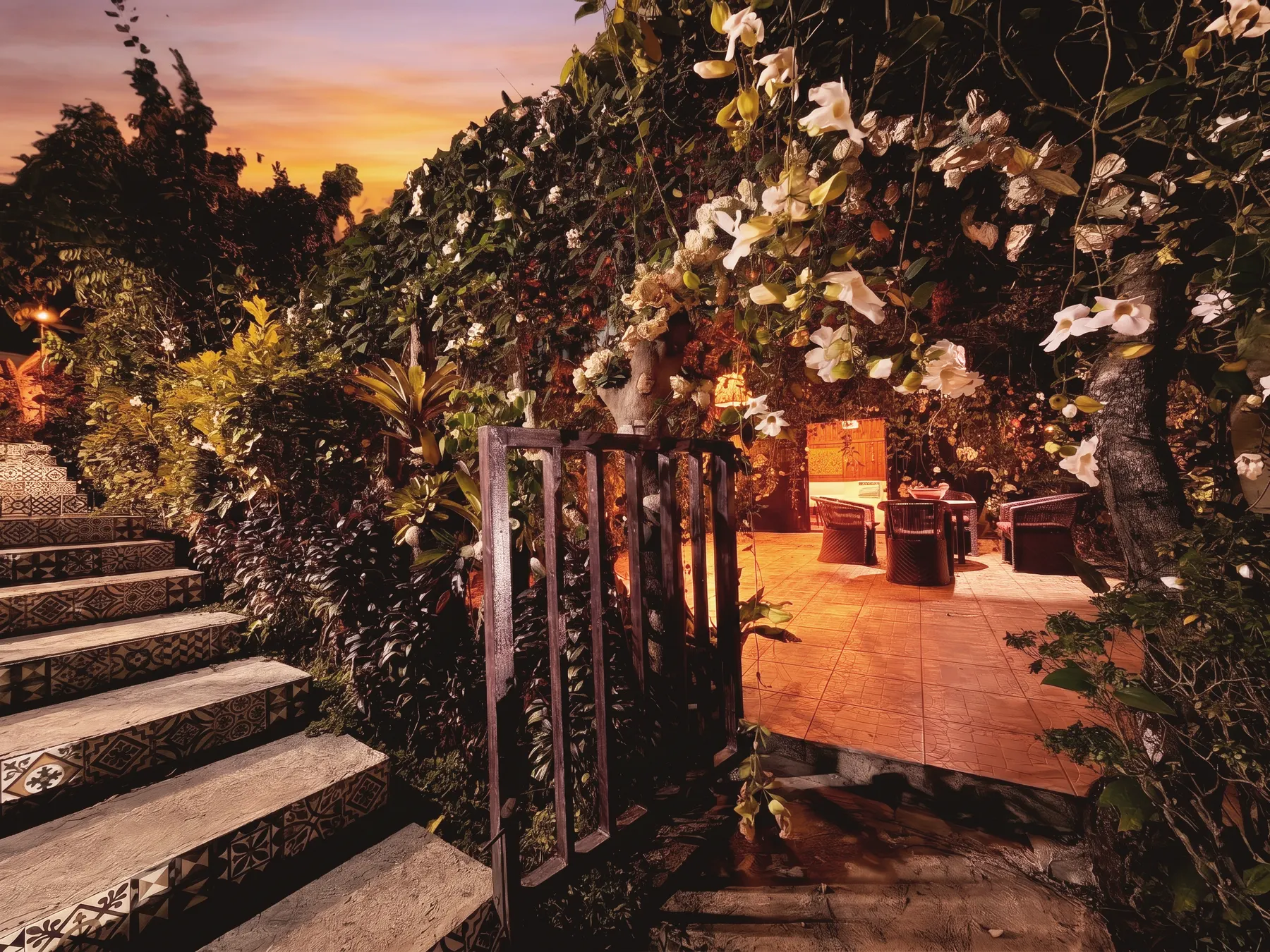 Entrance and garden approach at San Jose Cabins in Alfonso Cavite